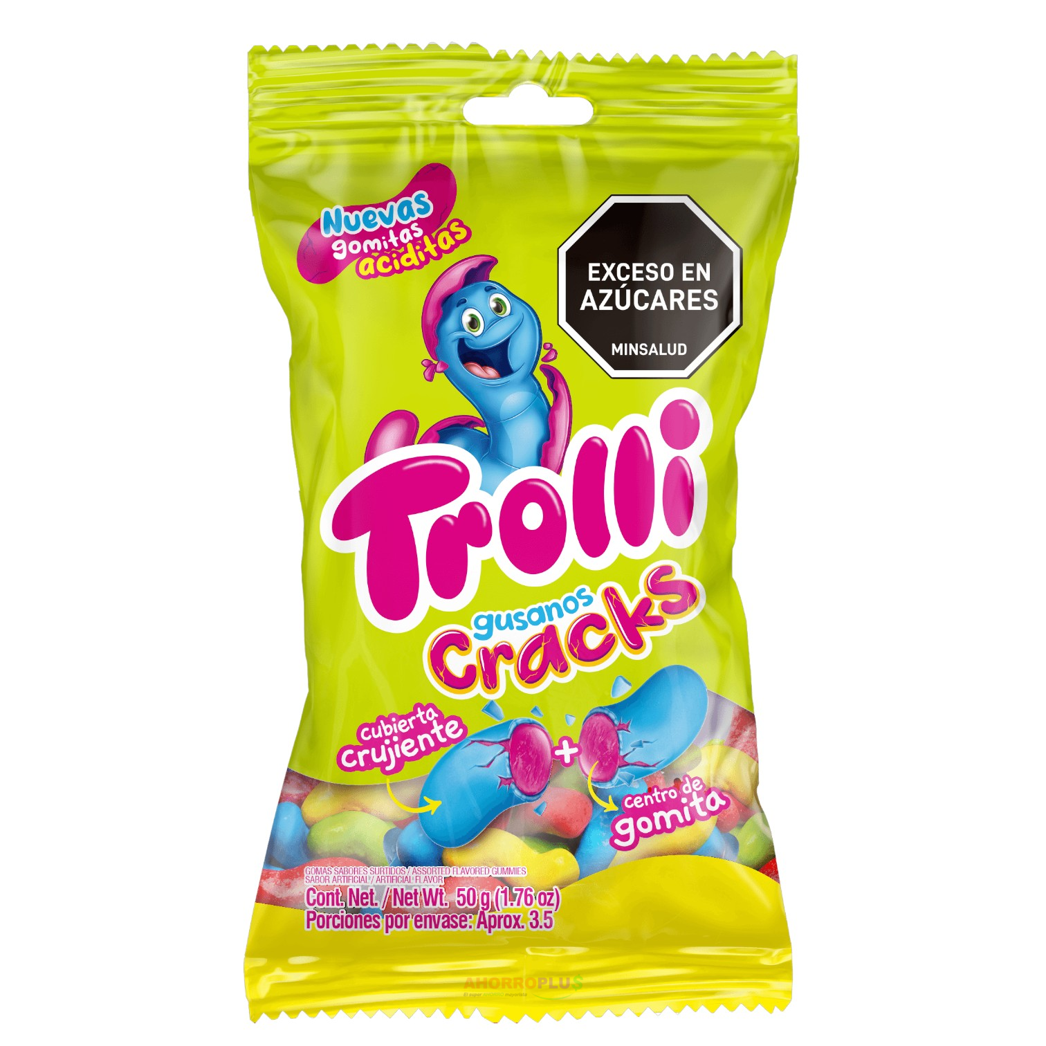 TROLLI GUSANOS CRACK 50GR*12*4 CJ*48