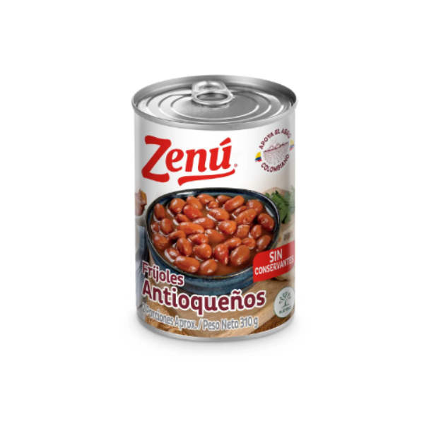 FRIJOLES ANTIOQUEÑOS ZENU 310GR CJ*48