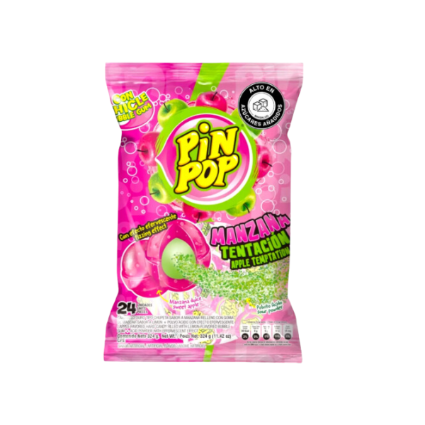 CHUPETA PIN POP GIGANTE MANZANA*24 CJ*16