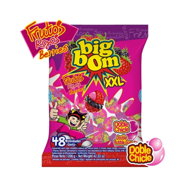 CHUPETA BIG BOM YOGURT FRESA*48 CJ*8