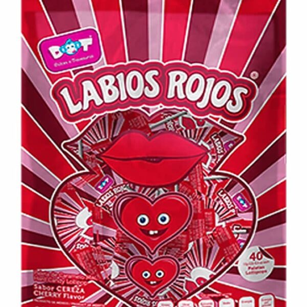 CHUPETA LABIOS ROJOS*40 480GR*28