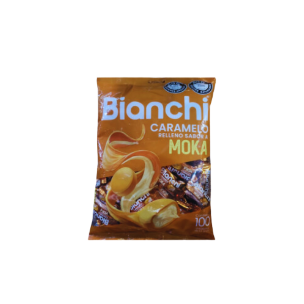 BIANCHI CARAMELO RELLENO SABOR A MOKA*46GR *100UN CJ*18