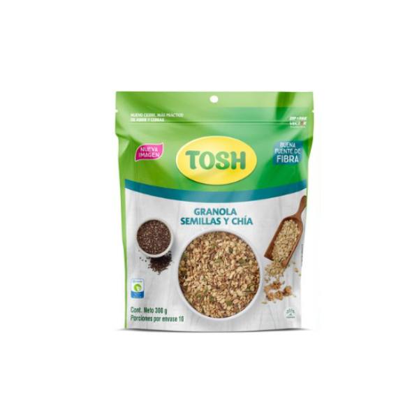 CEREAL TOSH GRANOLA SEMILLAS Y CHIA 300GR CJ*16