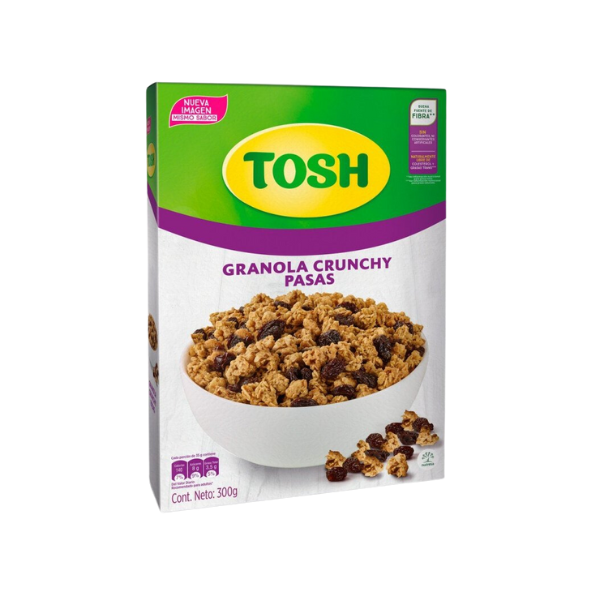 GRANOLA CAJA TOSH PASAS 300GR CJ*8