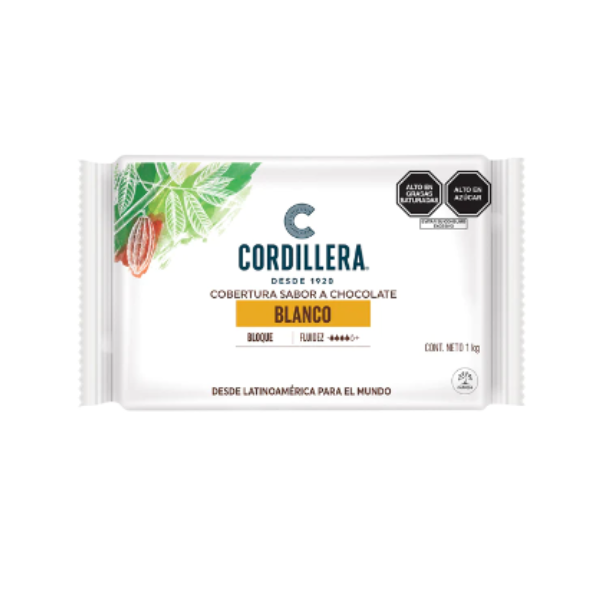 CORDILLERA BLOQUE CHOCOLATE BLANCO 1KG CJ*10