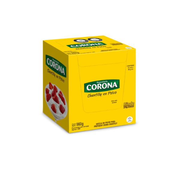 CORONA REPOSTERIA CREMA CHANTILLY 80GR CJ*12