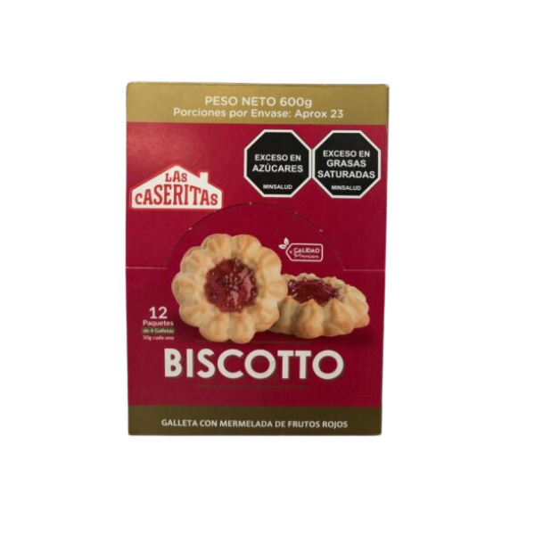 GALLETAS BISCOTO FRUTOS ROJOS DISPLAY 600GR