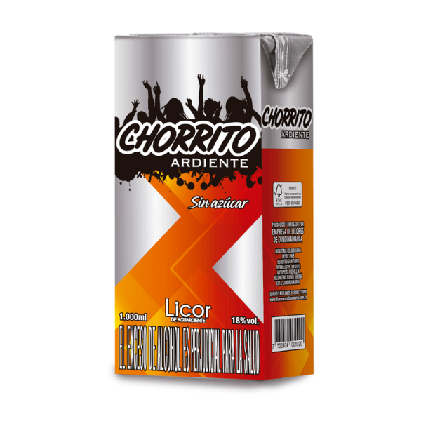 AGUARDIENTE CHORRITO LT 1000*12