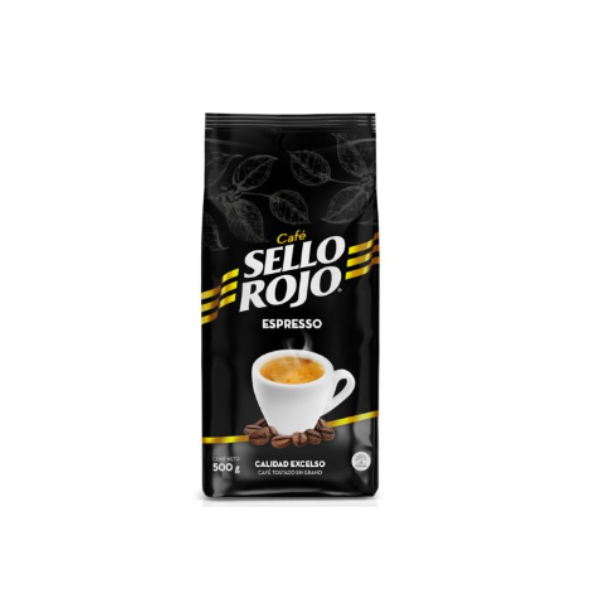 CAFE SELLO ROJO ESPRESSO GRANO 500GR CJ*12