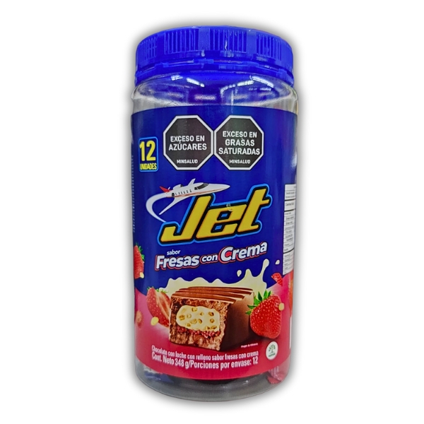 JET FRESAS CON CREMA*12 TARRO 280,5GR CJ*12