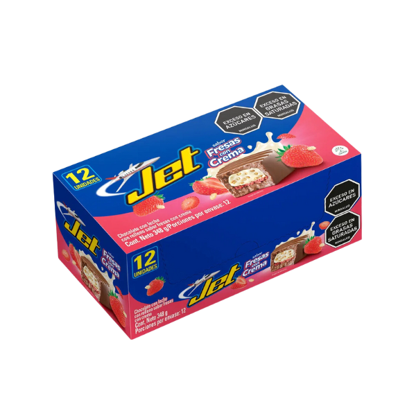 JET FRESAS CON CREMA*12 UNID 29GR CJ*12