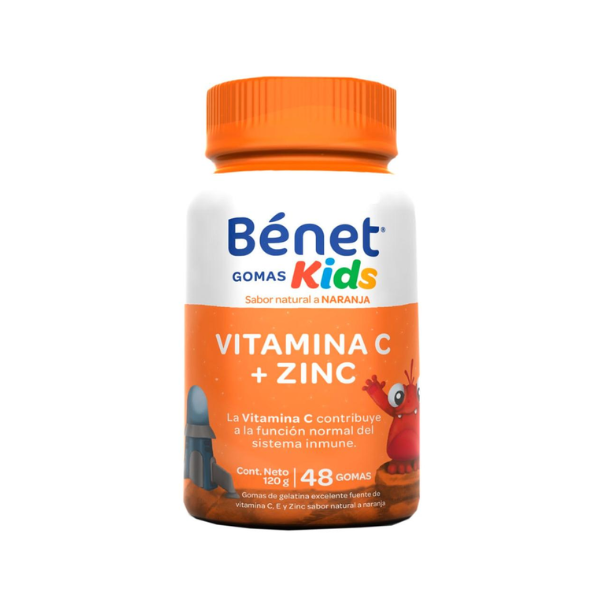 GOMAS BENET KIDS VITAMINA C Y ZING 120GR CJ*12