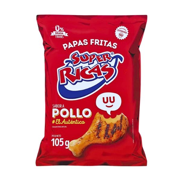 SUPER RICAS SABOR A POLLO 104GR *18