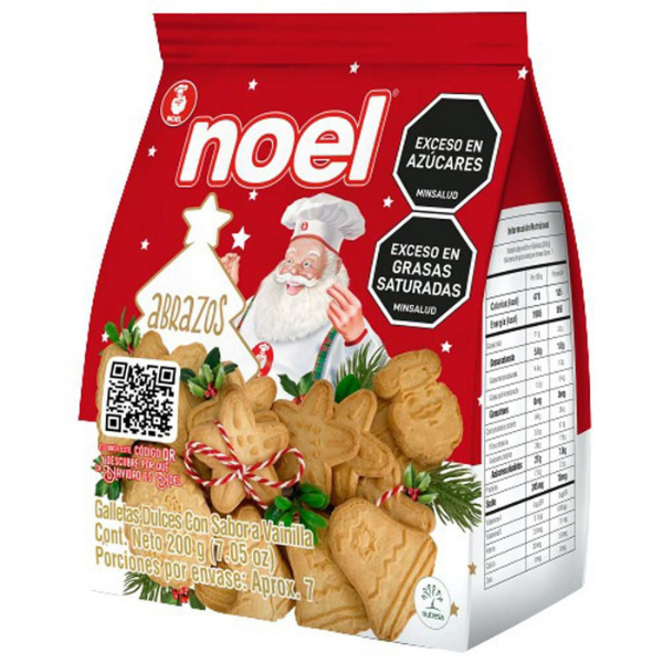 GALLETA NOEL ABRAZOS BOLSA ROJA 200GR NVD CJ*12