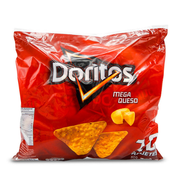 DORITOS MEGAQUESO 340GR PAQ*10 CJ*8