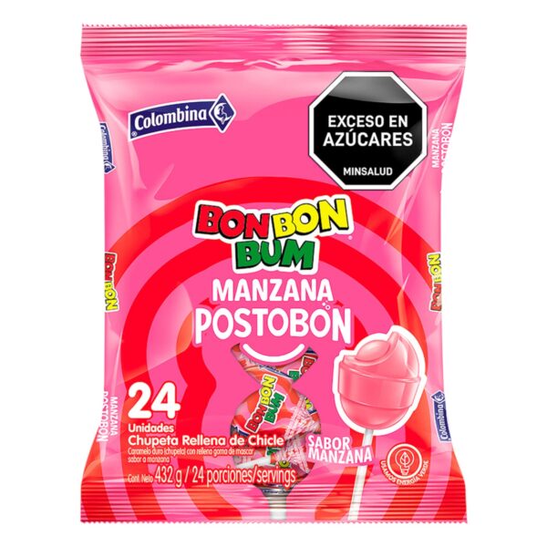 113 CHUPETA BONBONBUM MANZANA POSTOBON *15 *24UND