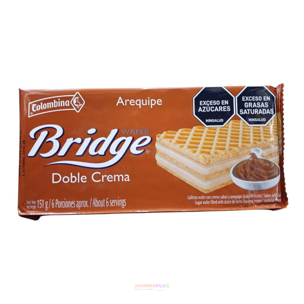 115 GALLETA BRIDGE DOBLE CREMA AREQUIPE *24 *151GR