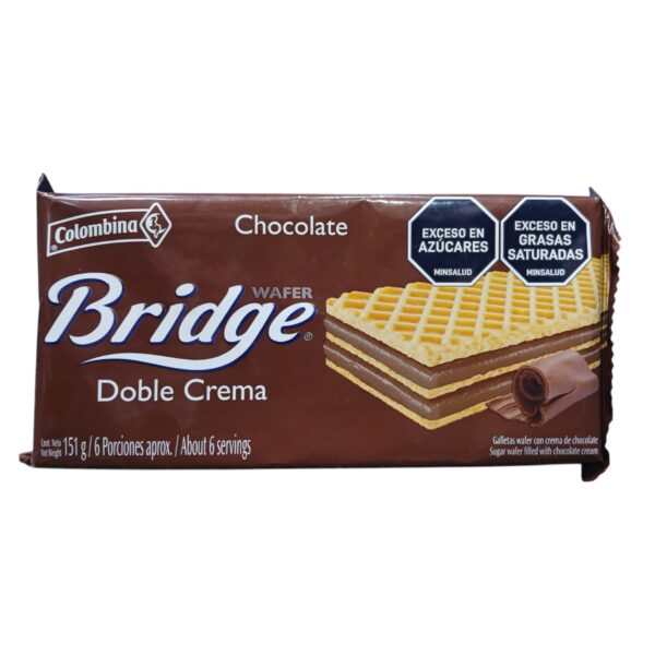 119 GALLETA BRIDGE DOBLE CREMA CHOCOOLATE *24 *151GR