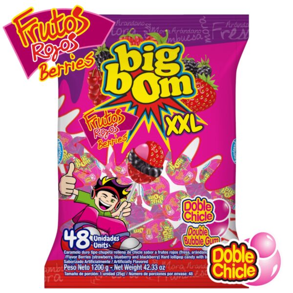 3095 CHUPETA BIG BOM FRUTOS ROJOS*48 CJ*8