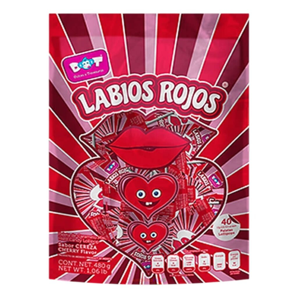 3152 CHUPETA LABIOS ROJOS*40 480GR*28