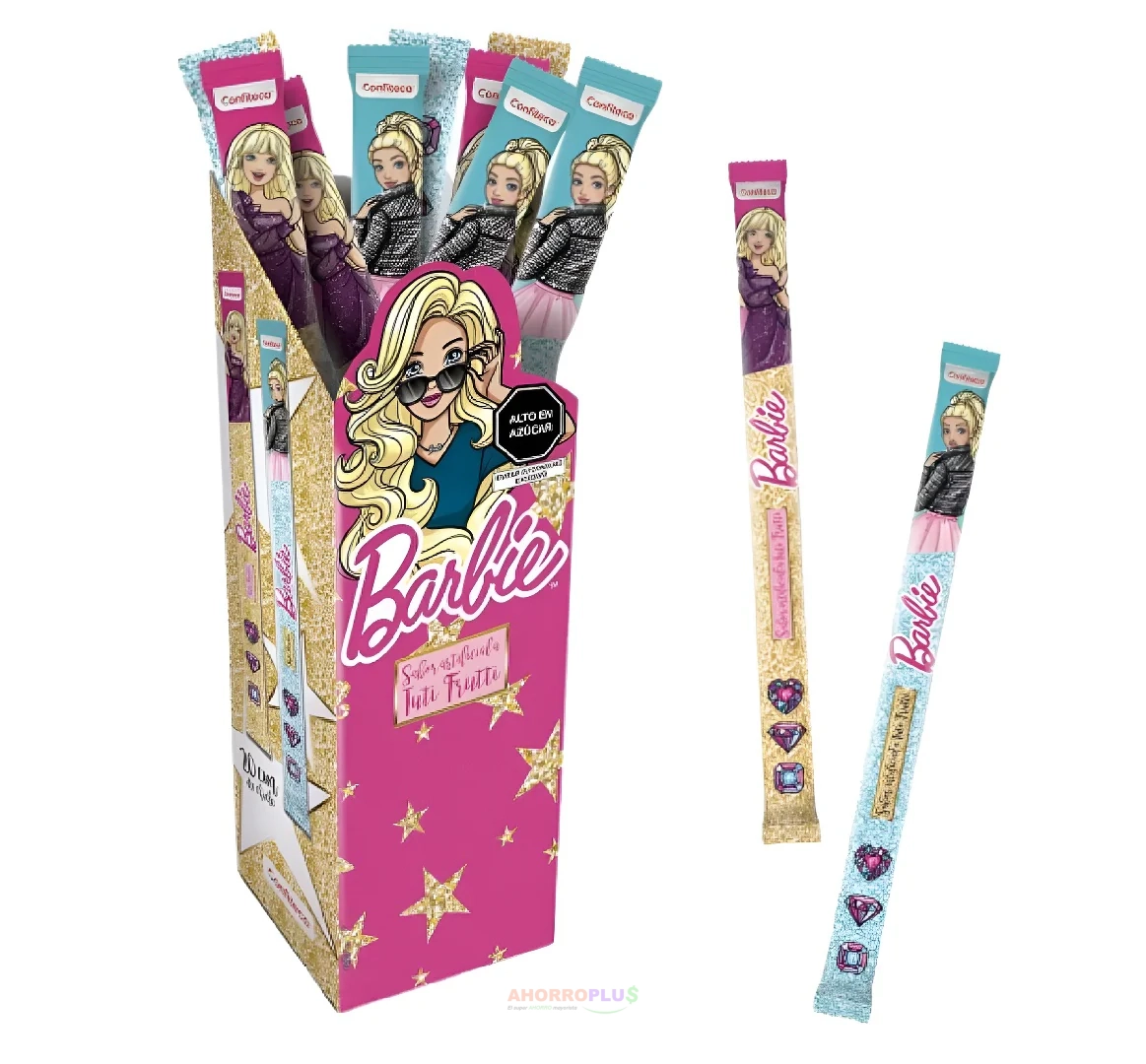 3321 CHICLE LARGO BARBIE15 30GR24 - Mayorista AhorroPlus 3321 CHICLE LARGO BARBIE*15 30GR*24