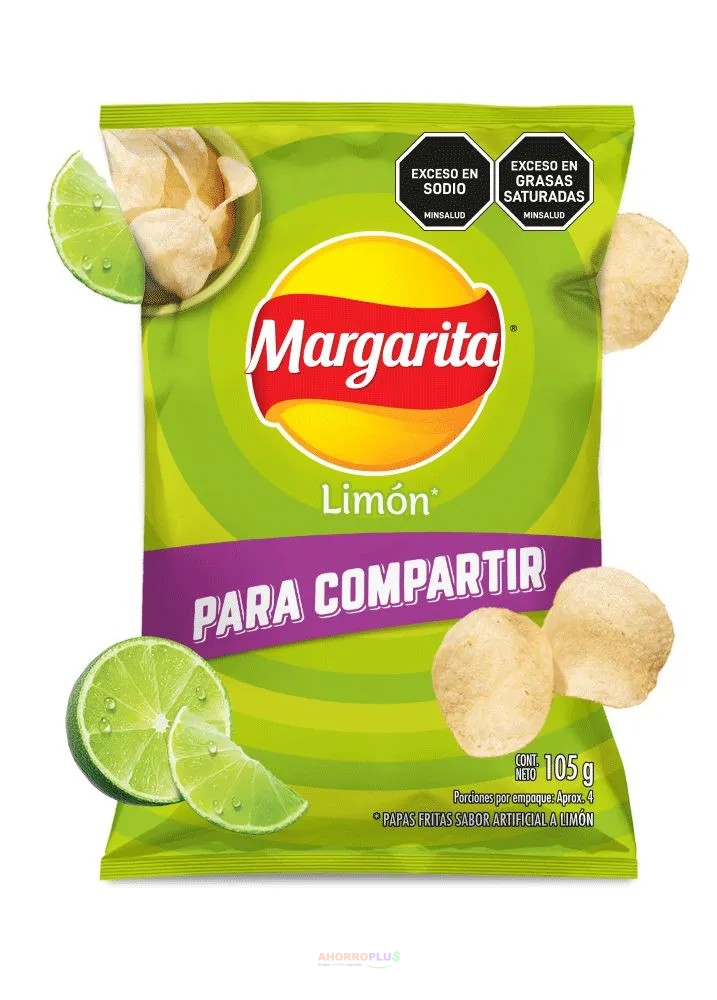 3334 PAPAS MARGARITA LIMON 105GR 3334 PAPAS MARGARITA LIMON 105GR