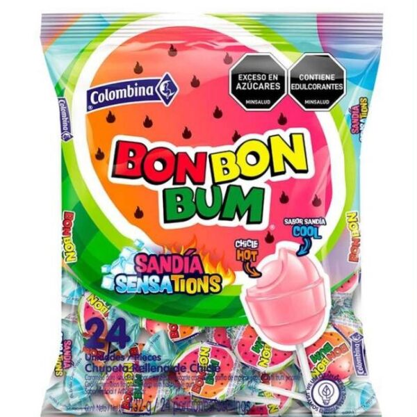 3490 CHUPETA BONBONBUM SANDIA SENSATIONS 24UND CJ*15