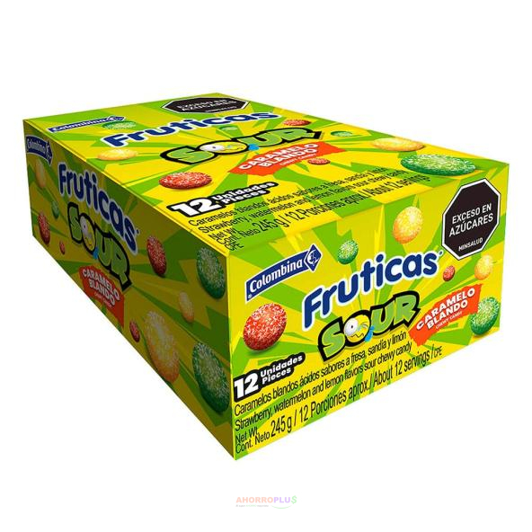 3545 FRUTICAS SOUR CARAMELO BLANDO *12UND CJ*12