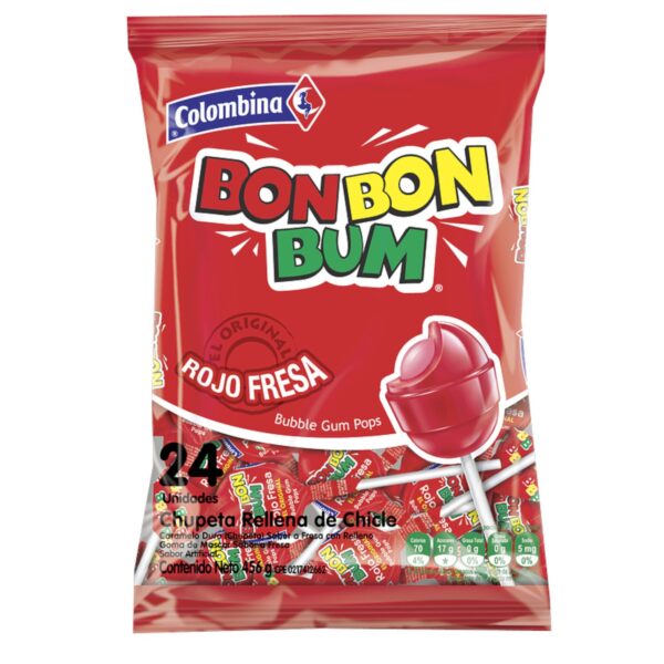 85 CHUPETA BONBONBUM S.ROJO CJ*15