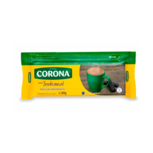 CHOCOLATE EN PASTA CORONA 500GR CJ*50