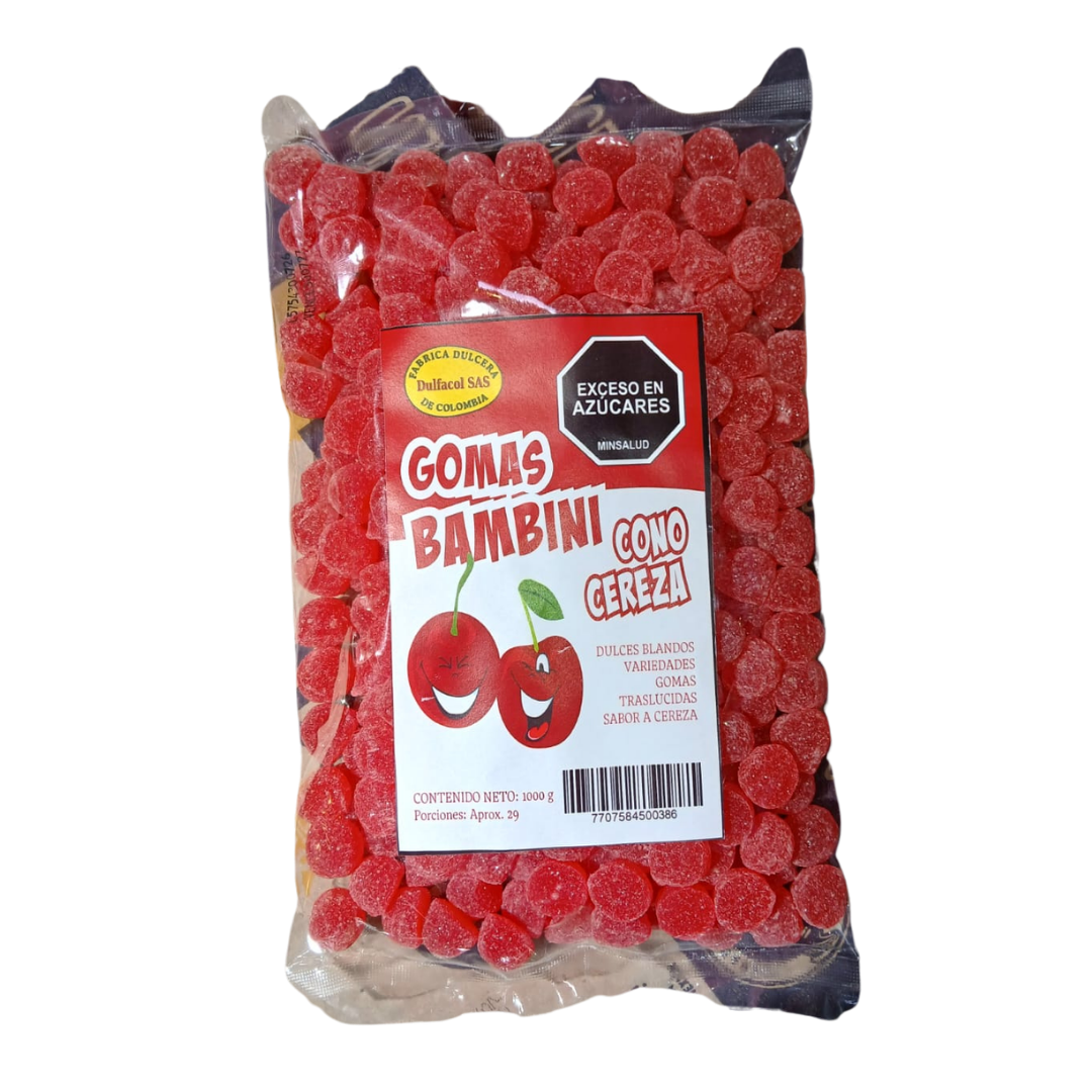 GOMAS BAMBINI CONO CEREZA 1KG CJ12 - Mayorista AhorroPlus GOMAS BAMBINI CONO CEREZA 1KG CJ12 Mayorista AhorroPlus