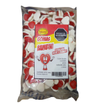 GOMAS BAMBINI CORAZON ROJO Y BLANCO 1KG CJ12   Mayorista AhorroPlus