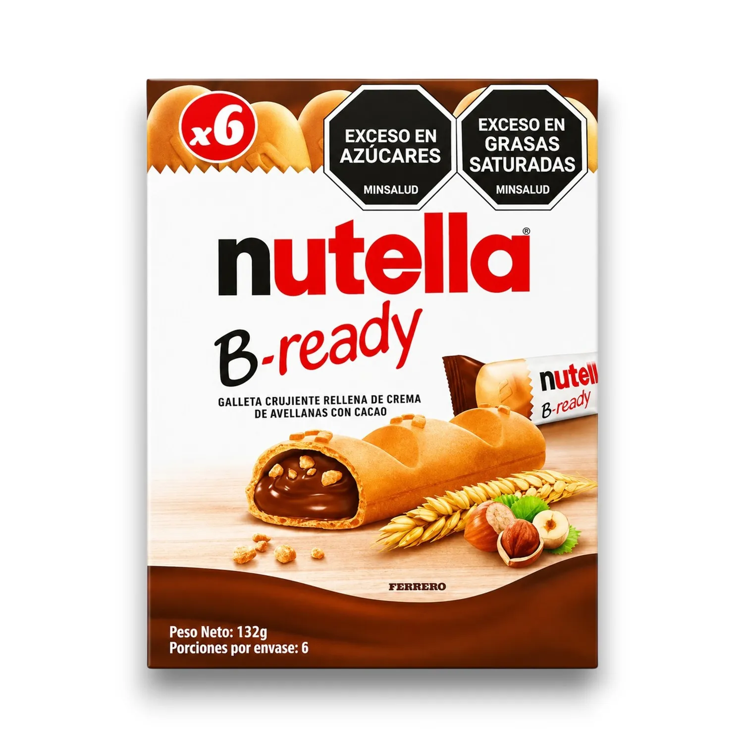 CREMA DE AVELLANA NUTELLA B-READY *132GR CJ*16