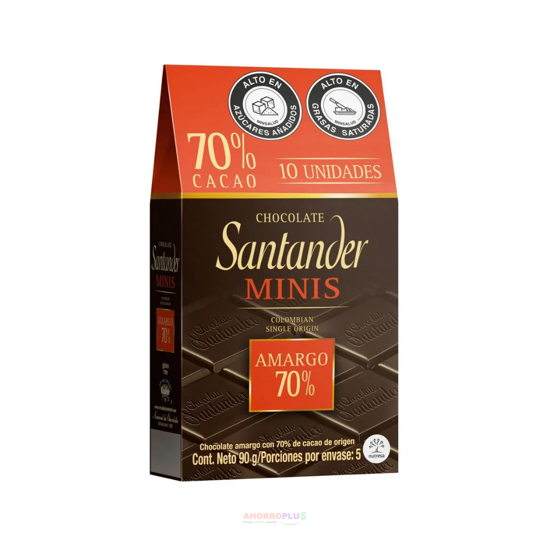 CHOCOLATE SANTANDER 70% *70GR