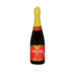 Bottle of Monserrate rosé sparkling wine with yellow foil and red label on a white background   Mayorista AhorroPlus