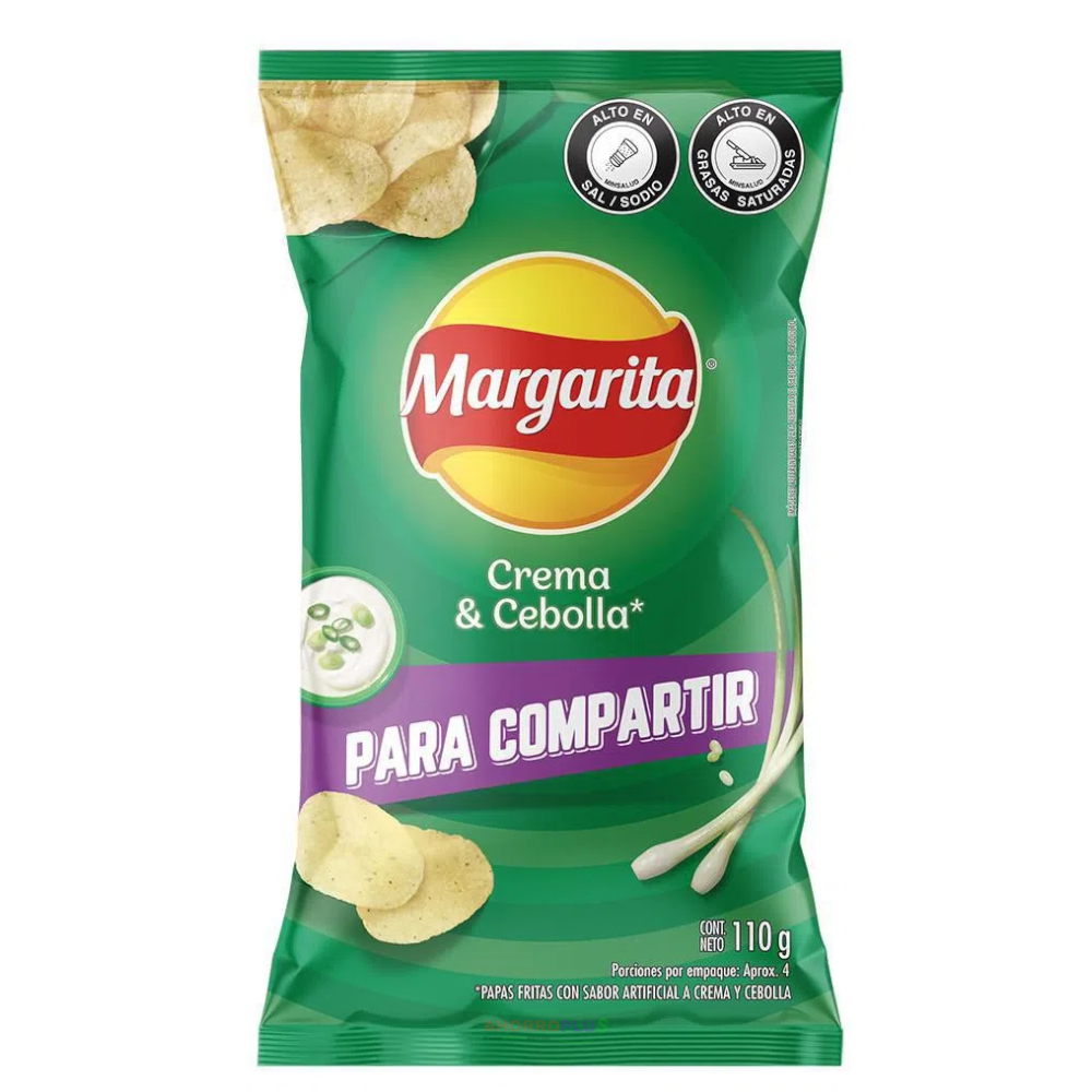 PAPAS MARGARITA CREMA & CEBOLLA *110GR
