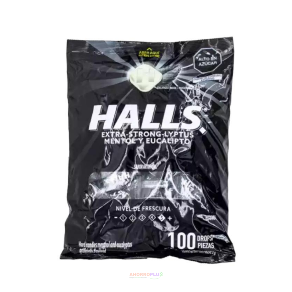 MENTA HALLS PEPA NEGRO 110 CJ28   Mayorista AhorroPlus