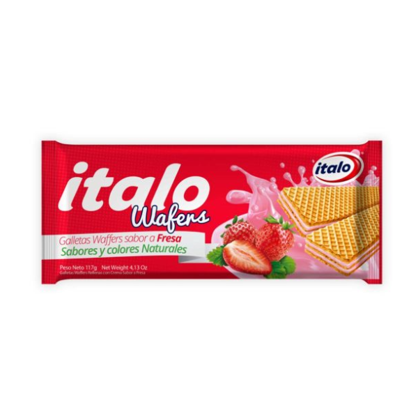 GALLETA WAFER ITALO TACO GRANDE FRESA 117GR48   Mayorista AhorroPlus