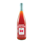Bottle of Cerezano cherry liqueur with red liquid and a label featuring two cherries on a white background   Mayorista AhorroPlus