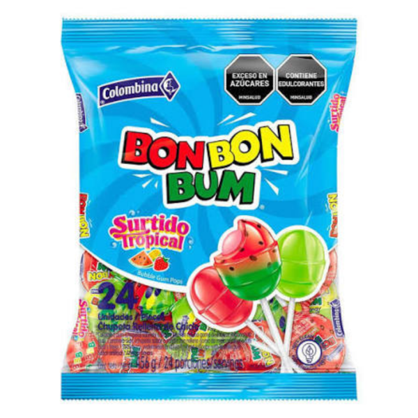 CHUPETA BONBONBUM S.TROPICAL*24*15