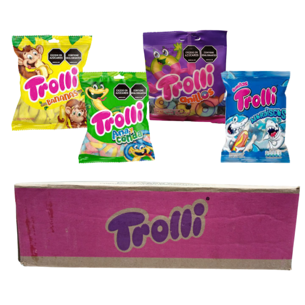 GOMAS TROLLI MAGENTA(BANA,OINK,MORD,EMOCI*40GR CJ*24