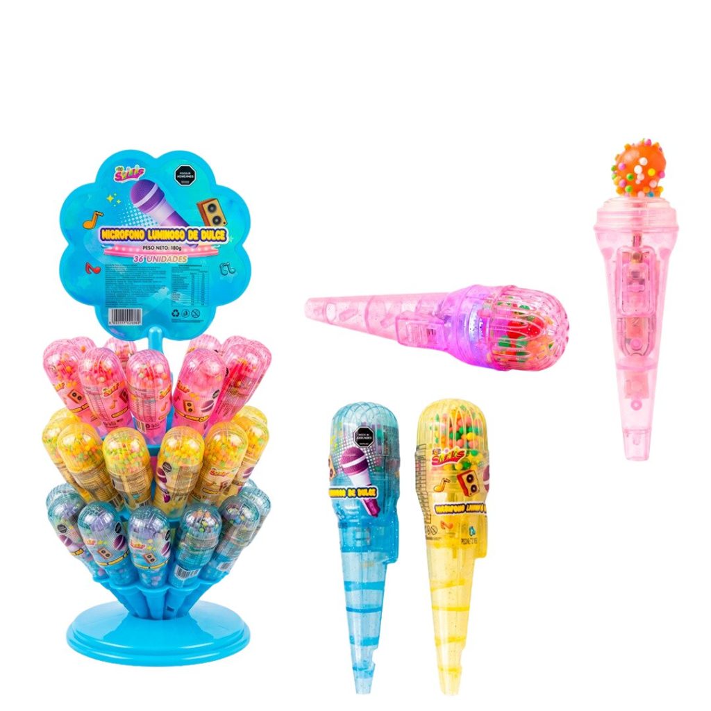 DULCE MICROFONO LUMINOSO SHIFLIS 36UND CJ6   Mayorista AhorroPlus