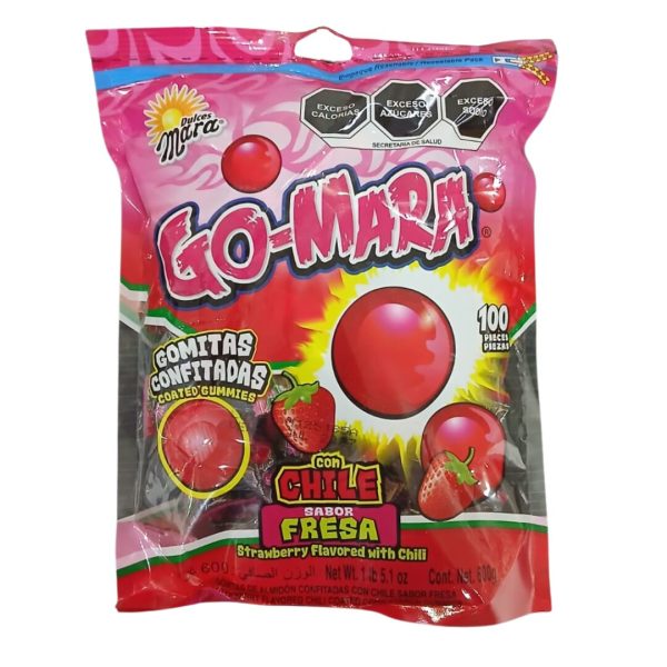 CHICLE GO-MARA FRESA*100 600GR