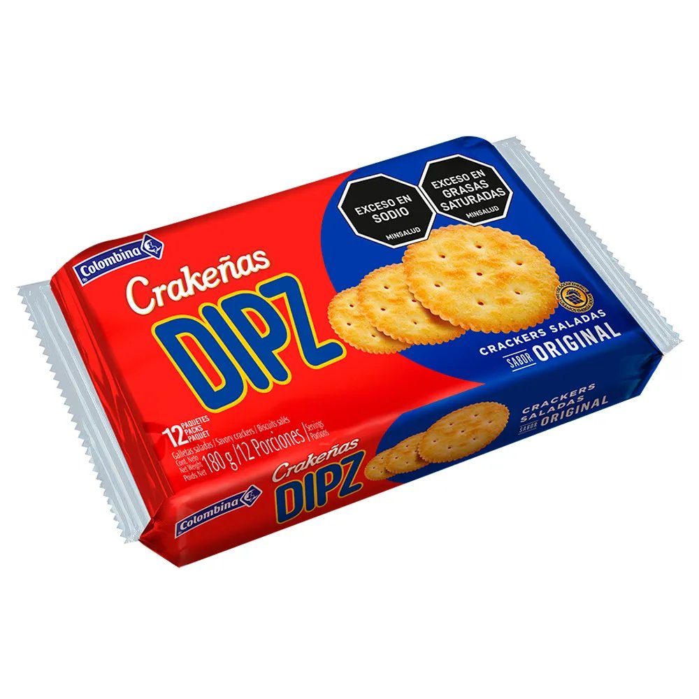GALLETAS CRAKE&Ntilde;AS DIPZ 12PQ CJ20   Mayorista AhorroPlus