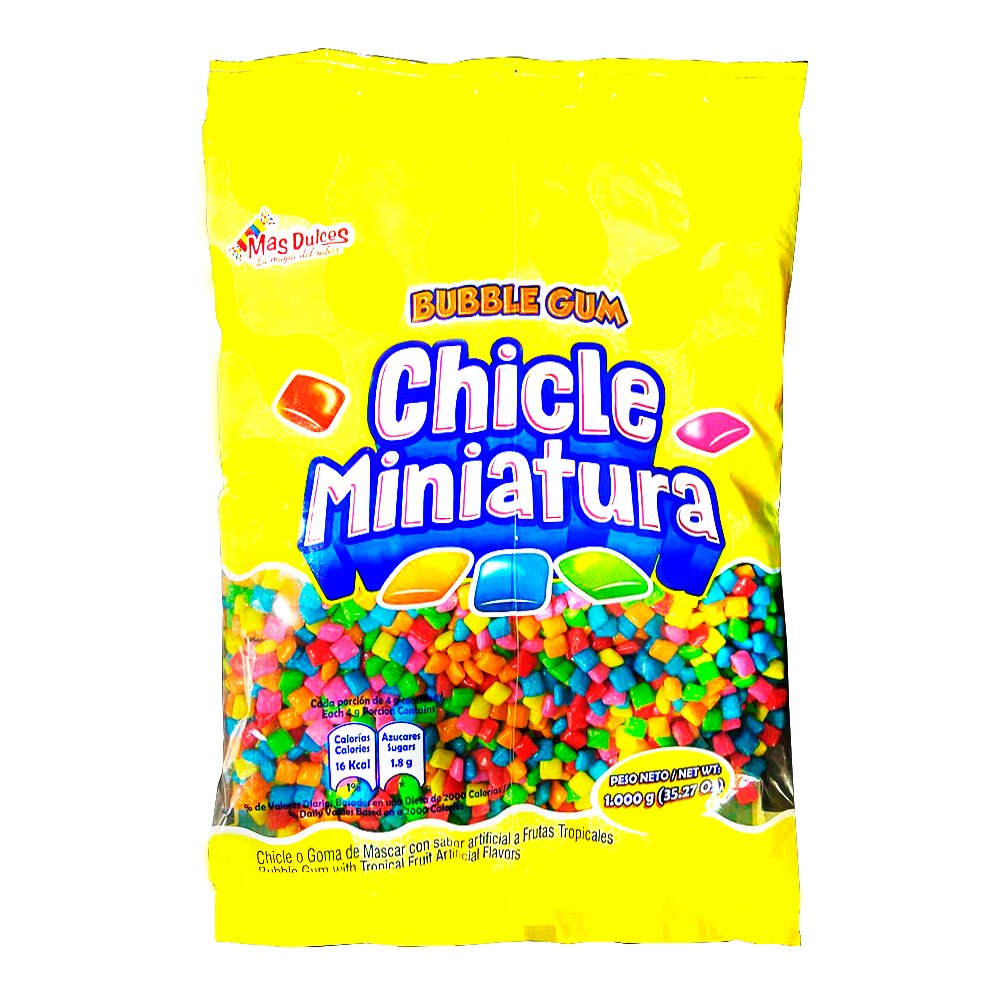 CHICLE BUBBLE GUM MINIATURA 1000 CJ10 - Mayorista AhorroPlus CHICLE BUBBLE GUM MINIATURA 1000 CJ10 Mayorista AhorroPlus