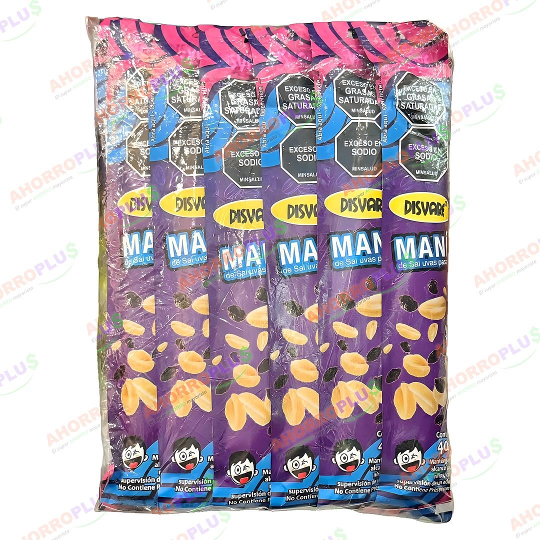 MANI DISVARE SAL CON UVAS PASAS PQ12 UND - Mayorista AhorroPlus MANI DISVARE SAL CON UVAS PASAS PQ12 UND Mayorista AhorroPlus