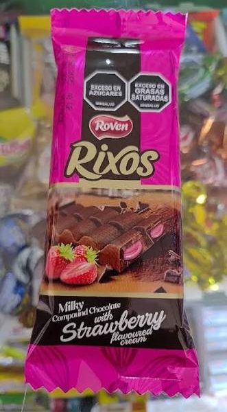 CHOCOLATINA RIXOS FRESA UND*24 CJ*6