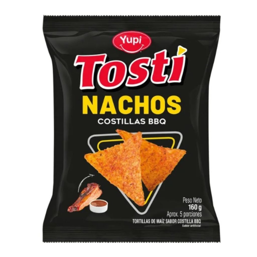 TOSTI NACHOS COSTILLAS BBQ 26GR 12 CJ6   Mayorista AhorroPlus